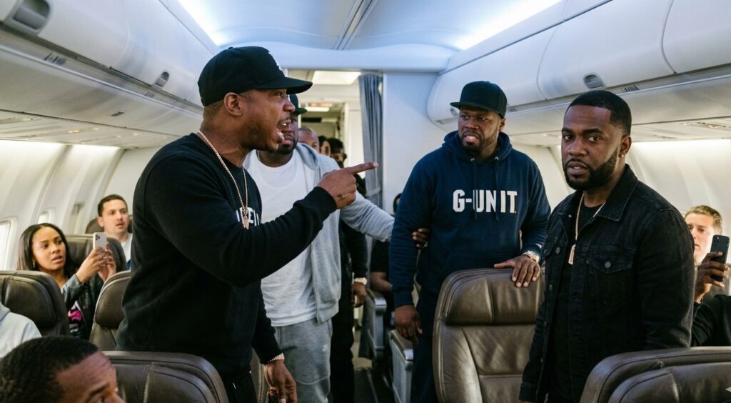 50 cent and ja rule on flight fight