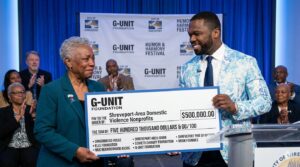 50 Cent donation 2026, 50 Cent Shreveport charity, domestic violence support donation, Sean Diddy Combs documentary 50 Cent, G Unit Louisiana projects, celebrity charity news