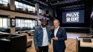 50 Cent PH Live, Times Square nightclub 2026, 50 Cent business deal, Planet Hollywood PH Live, G Unit Studios expansion, celebrity nightclub NYC, 50 Cent restaurant menu
