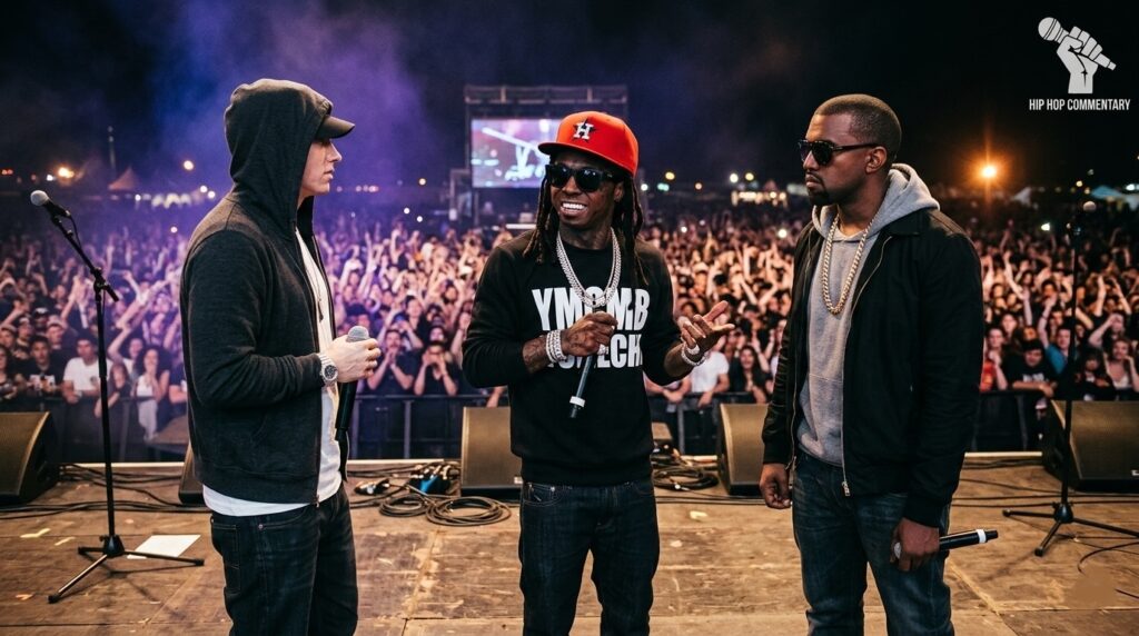 Inside Eminem's Almost-Diss of Lil Wayne and Kanye West