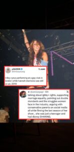 Miley Cyrus 2010 performance, G-A-Y London Miley Cyrus, Hannah Montana ending, Can’t Be Tamed era, Miley Cyrus controversy, LGBTQ icon Miley, pop culture moments, celebrity transformation