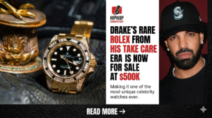 Drake Rolex GMT Master II, Take Care album watch, rare Rolex 116758SANR, Drake OVO watch, luxury watches Drake, Eric Wind Wind Vintage, celebrity watch auction, Rolex collectors item