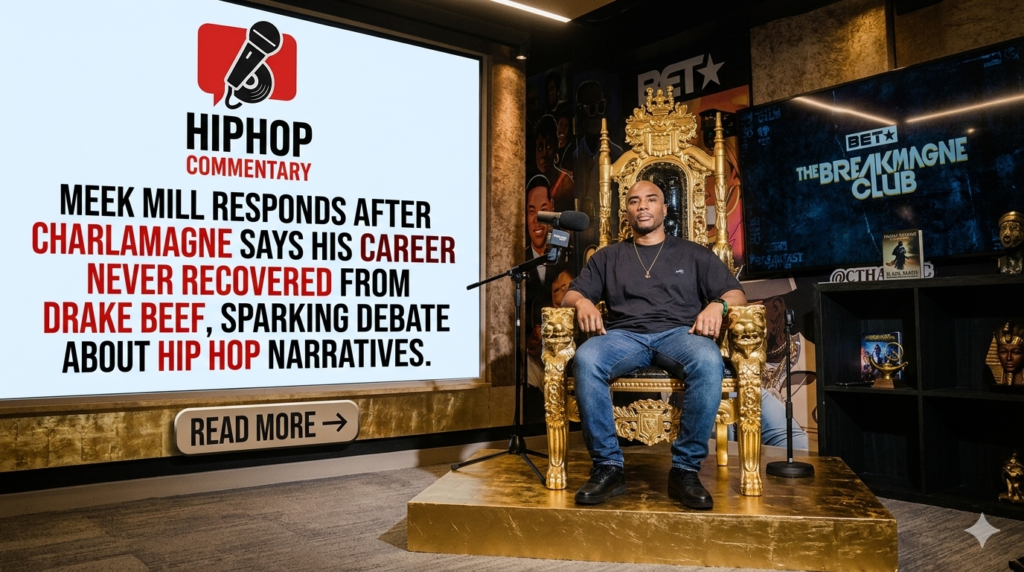 Meek Mill response, Charlamagne Drake beef, Meek Mill career debate, hip hop propaganda claim, Drake Meek Mill history, rap industry discussion, viral hip hop moment