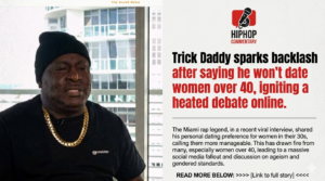 Trick Daddy dating comments, Trick Daddy controversy, age gap dating debate, rapper relationship views, celebrity opinions dating, Trick Daddy viral clip, social media reactions, gender dynamics discussion, hip hop news, dating preferences debate