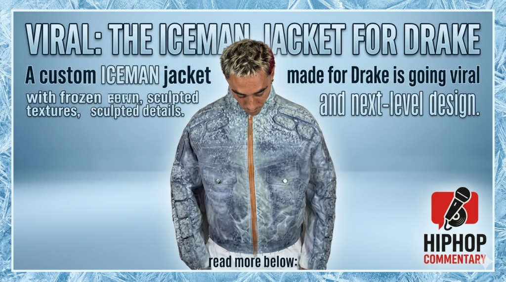Drake Iceman jacket, Drake custom jacket, Iceman album Drake, PDF Channel Drake jacket, Drake fashion 2026, custom celebrity jacket, hip hop fashion news, Drake album merch, Iceman era Drake, designer PDF Channel