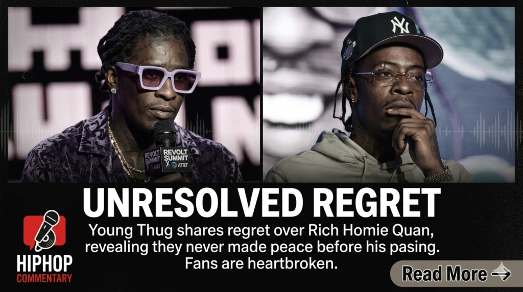 Young Thug’s emotional message to Rich Homie Quan. Young Thug Rich Homie Quan, Rich Gang history, Lifestyle song rappers, Young Thug regret, Rich Homie Quan death, hip hop friendships, rap news 2026, Adin Ross stream Thug